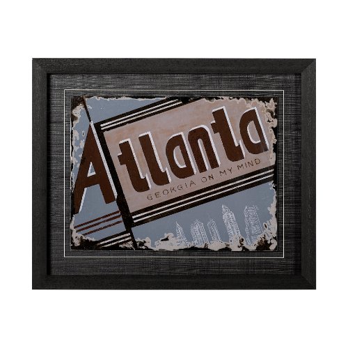 12993 - Atlanta by Alarm a Hand Embellished Textured Framed Art Print