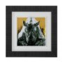 12997 - Rhino Yellow by Mercana Studio a Hand Embellished Textured Framed Art Print Matted under Glass