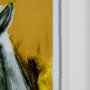 12997 - Rhino Yellow by Mercana Studio a Hand Embellished Textured Framed Art Print Matted under Glass