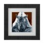 12999 - Rhino Burn Orange by Mercana Studio a Hand Embellished Textured Framed Art Print Matted under Glass