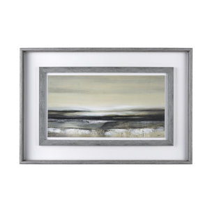 Silver Light by Pablo Rojerro a Hand Embellished Textured Framed Art Print Matted under Glass