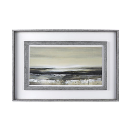 13034 - Silver Light by Pablo Rojerro a Hand Embellished Textured Framed Art Print Matted under Glass