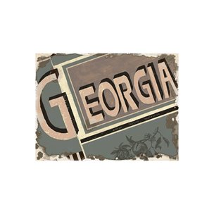 Georgia by Alarm a Hand Embellished Textured Canvas