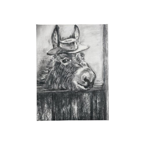 101474-S - Donkey II by Mercana Studio a Hand Embellished Textured Canvas