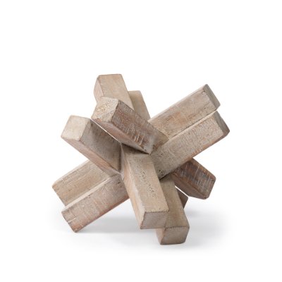 68646 - Vega II (Large) 7L x 7W Natural Wood Jack Object