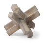 68645 - Vega I (Small) 6L x 6W Natural Wood Jack Object 
