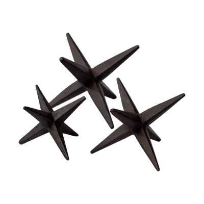 68650 - Rhea (Set of 3) Brown Cast Iron Small, Medium & Large Jacks