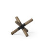68640 - Stuhrling I (Small) 7L x 7W Brown Wood W/ Black Metal Jack