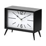 68552 - Lita Black Metal Rectangular Table Clock 