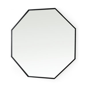 Helix 37" Octogon Black Metal Frame Mirror