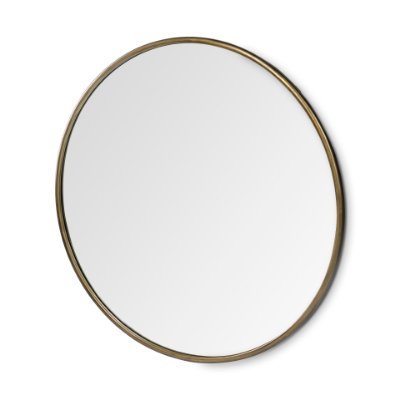 68545 - Piper 47.2L x 1.0W x 47.2H Large Gold Metal Round Wall Mirror