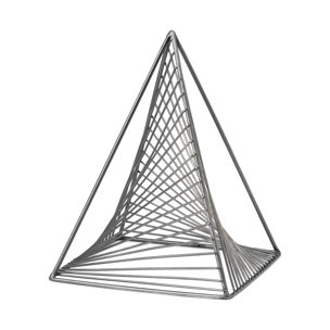 Risley 8L x 8W Gray Metal Triangular Decorative Object