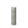 68623 - Uhura I Small Cream Black Patterned Cylindrical Vase 