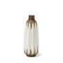 68613 - Sisko I Short Rustic Brown White Ceramic Vase