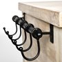 50349 - Columbia 62L x 28W x 36H I Light Brown Body w/ Black Iron Knobs Rolling Kitchen Island 