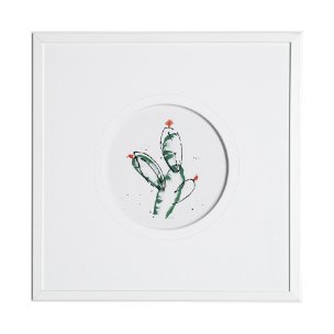 Cactus I by Mercana Studio a Hand Embellished Textured Framed Art Print Matted under Glass