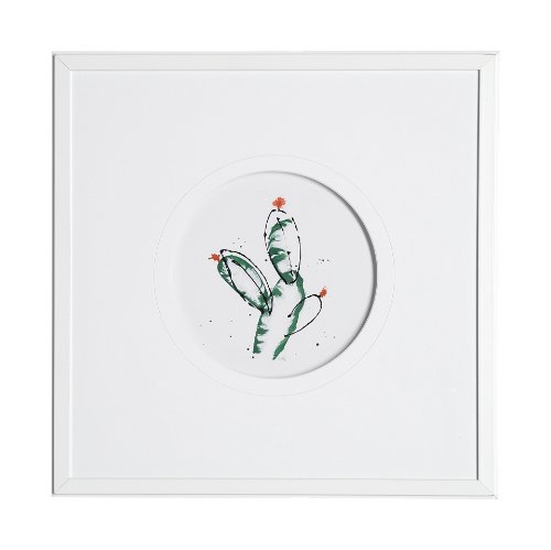 13052 - Cactus I by Mercana Studio a Hand Embellished Textured Framed Art Print Matted under Glass