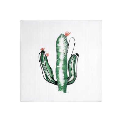 101484-S - Cactus IV by WRG a Hand Embellished Textured Canvas