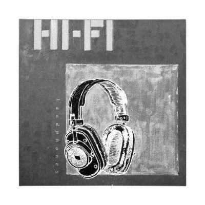 101548-L - Retro Tone II by Alarm a Hand Embellished Textured Canvas