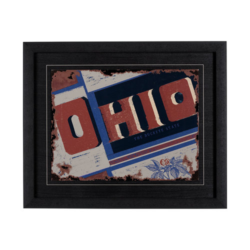 13223 - Ohio by Alarm a Hand Embellished Textured Framed Art Print