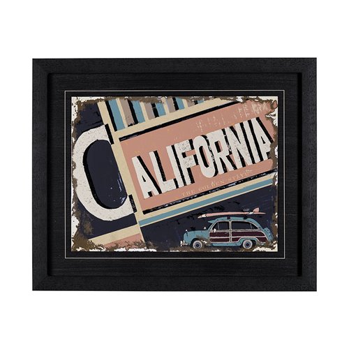 13222 - California by Alarm a Hand Embellished Textured Framed Art Print