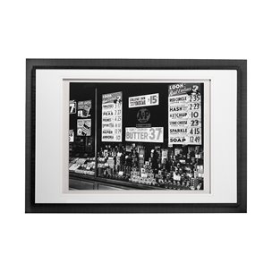 Great Tea Company by Berenice Abbott a Hand Embellished Textured Framed Art Photo Matted under Glass