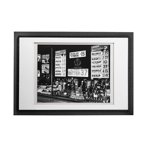 13163 - Great Tea Company by Berenice Abbott a Hand Embellished Textured Framed Art Photo Matted under Glass