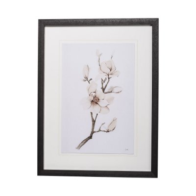 13220 - Magnolia III by Gabrielle C a Framed Art Print Matted under Glass