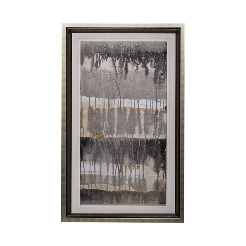 13160 - Tectonic I by Albena Hristova a Hand Embellished Textured Framed Art Print Matted under Glass