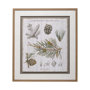 13073 - Woodland Chart III by Sue Schlabach a Hand Embellished Textured Framed Art Print Matted under Glass
