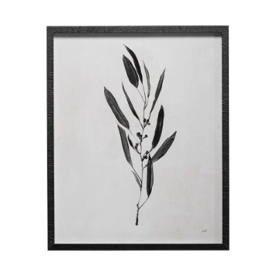 13067 - Botanical Study I by Julia Purinton a Hand Embellished Textured Framed Art Print Matted under Glass