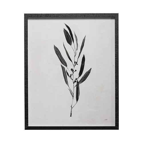 13067 - Botanical Study I by Julia Purinton a Hand Embellished Textured Framed Art Print Matted under Glass