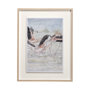 13056 - Flamingo I by Mercana Studio a Hand Embellished Textured Framed Art Print Matted under Glass
