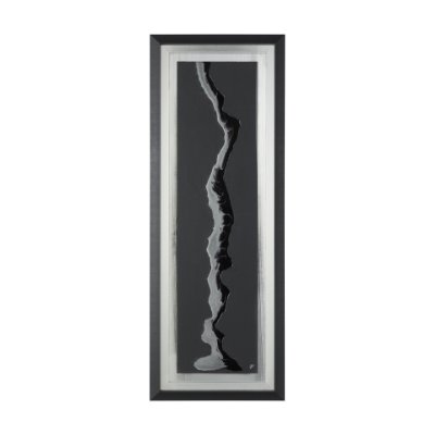 12976 - Silver River by Barbara Fleming a Hand Embelished Textured Framed Art Print Matted under Glass