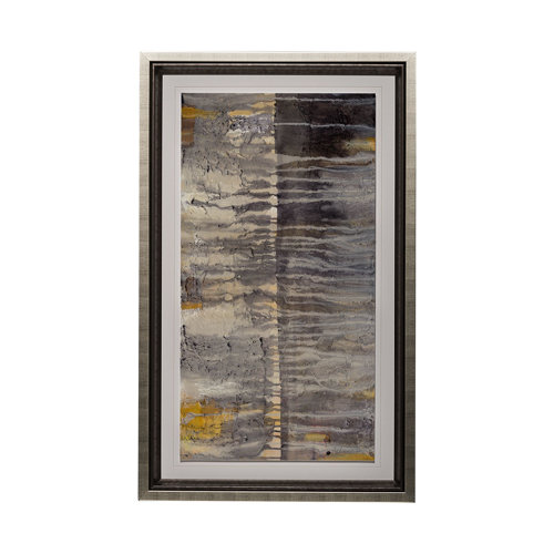 13161 - Tectonic II by Albena Hristova a Hand Embellished Textured Framed Art Print Matted under Glass