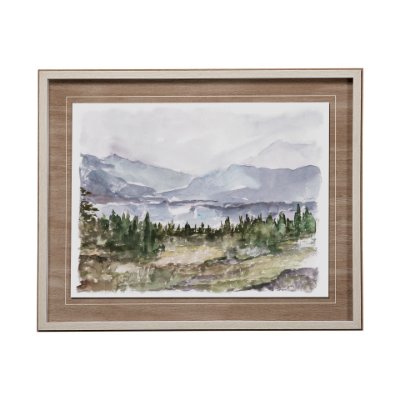 13159 - Overcast Reservoir II by Ethan Harper Hand Embellished Textured Framed Art Print Matted under Glass