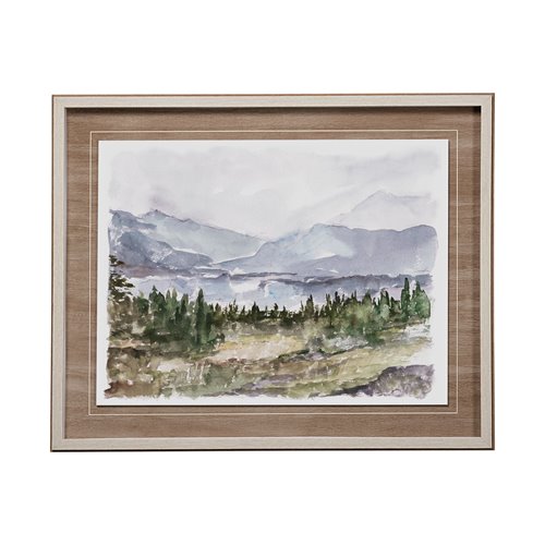13159 - Overcast Reservoir II by Ethan Harper Hand Embellished Textured Framed Art Print Matted under Glass
