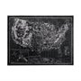 101572-L - Explorer USA Map Noir by Vintage Collection a Hand Embellished Textured Canvas