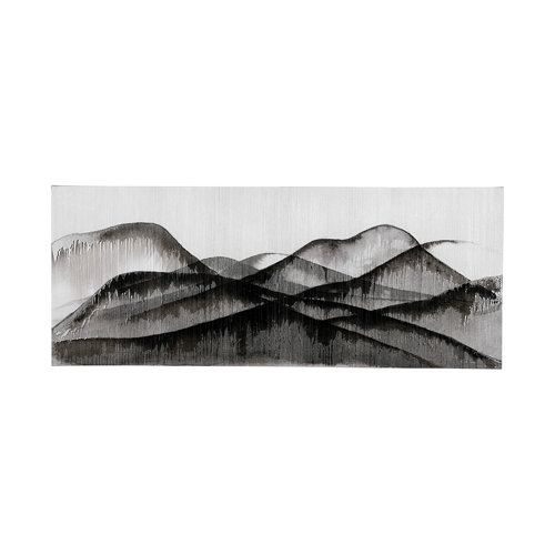 101491-L - Beyond the Rainy Hills by Mercana Studio a Hand Embellished Textured Canvas
