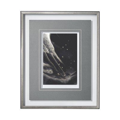 13140 - Greek Pitch III by Gabrielle Campbell Hand Embellished Textured Framed Art Print Matted under Glass