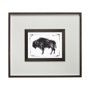 13084 - Dynamic Bison II by Ethan Harper a Hand Embellished Textured Framed Art Print Matted under Glass