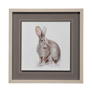 Forest Friends VIII (Hare) by Lisa Audit Hand Embellished Framed Art Print Matted under Glass
