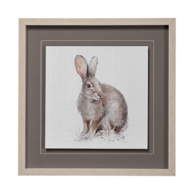 13062 - Forest Friends VIII (Hare) by Lisa Audit Hand Embellished Framed Art Print Matted under Glass