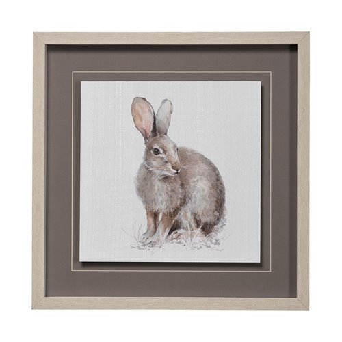 13062 - Forest Friends VIII (Hare) by Lisa Audit Hand Embellished Framed Art Print Matted under Glass