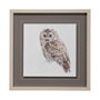 13063 - Forest Friends IX (Owl) by Lisa Audit Hand Embellished Textured Framed Art Print Matted under Glass