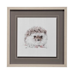 Forest Friends VII (HedgeHog) by Lisa Audit Hand Embellished Framed Art Print Matted under Glass