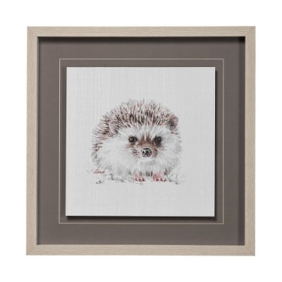 13061 - Forest Friends VII (HedgeHog) by Lisa Audit Hand Embellished Framed Art Print Matted under Glass