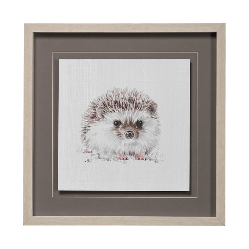 13061 - Forest Friends VII (HedgeHog) by Lisa Audit Hand Embellished Framed Art Print Matted under Glass