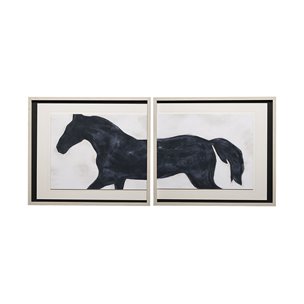 Equestrian Beauties-Halt by Kristine Hegre a Framed Art Print Matted under Glass