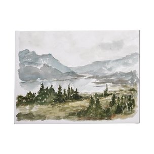 Overcast Reservoir I by Ethan Harper a Hand Embellished Textured Canvas